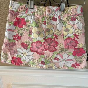 Cherokee Floral Cotton Skorts - Pink and Green Girls Size 7/8